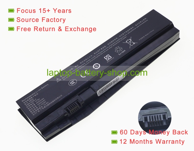 Clevo 3ICR19/65-2, N850BAT-6 10.8V 4400mAh replacement batteries - Click Image to Close